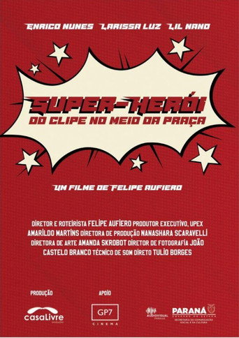 Póster de Super Herói do Clipe no Meio da Praça