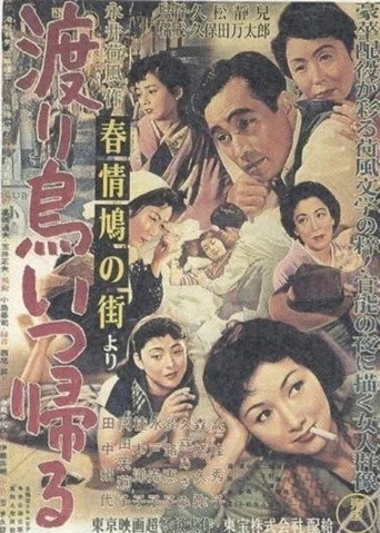 Póster de 「春情鳩の街」より 渡り鳥いつ帰る