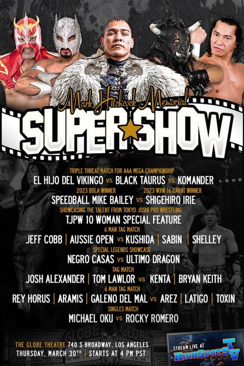 Póster de Mark Hitchcock Memorial Wrestlecon Supershow 2023