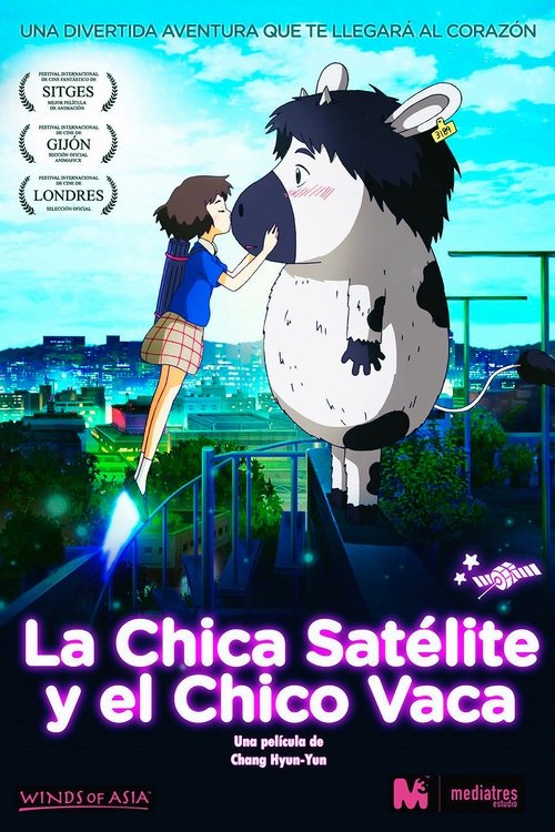 Póster de La chica satélite y el chico vaca