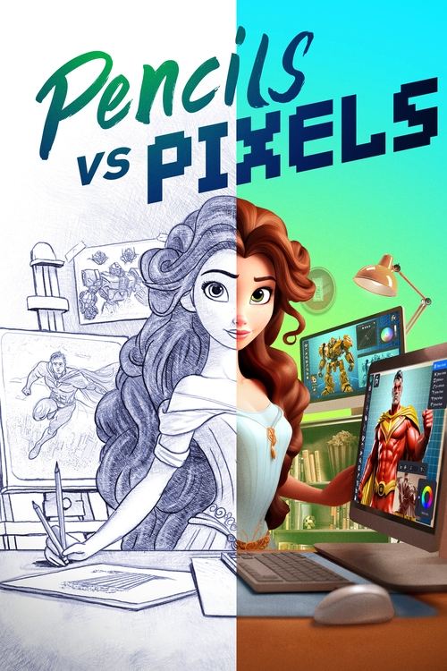 Póster de Pencils vs Pixels
