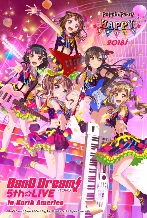 Póster de BanG Dream! 5th☆LIVE Day1：Poppin'Party HAPPY PARTY 2018!