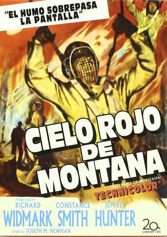 Póster de Cielo Rojo de Montana