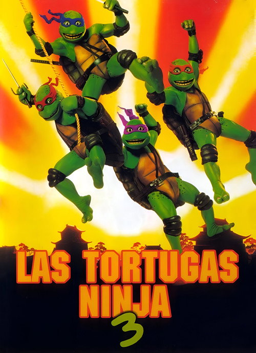 Póster de Las Tortugas Ninja III: Viaje al pasado