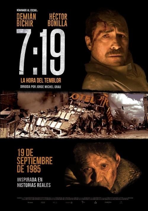 Póster de 7:19 La Hora del Temblor