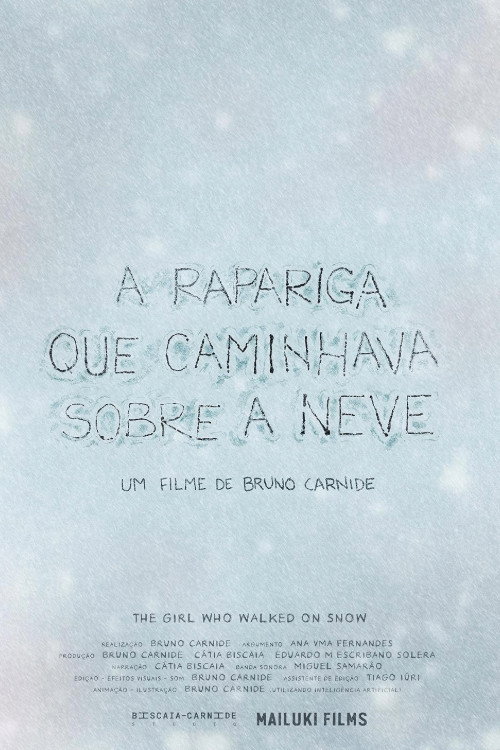 Póster de La chica que caminaba sobre la nieve