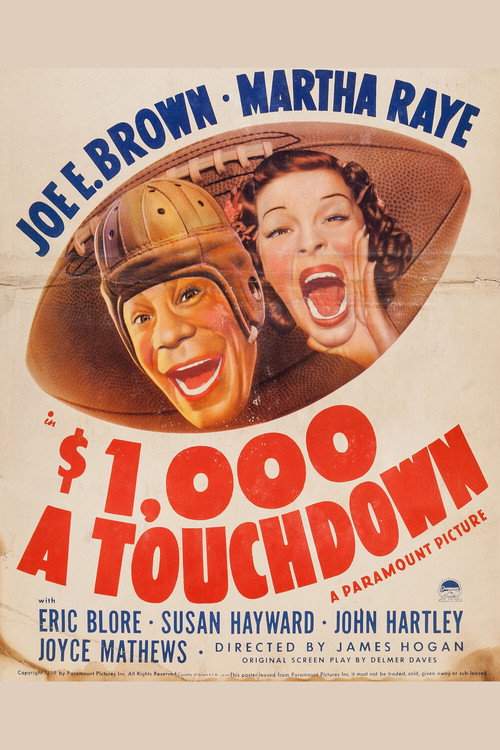 Póster de $1,000 a Touchdown