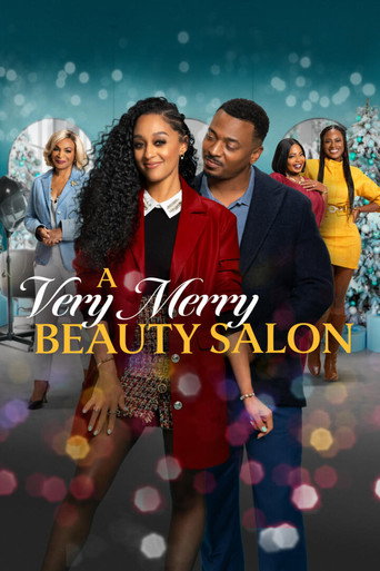 Póster de Navidad en el Salón de Belleza