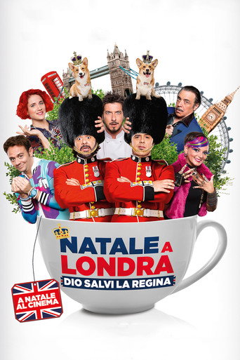 Póster de Natale a Londra - Dio salvi la Regina