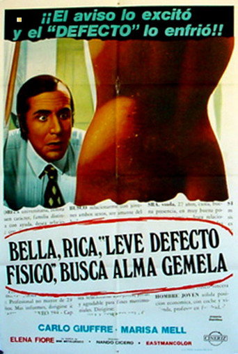 Póster de Bella, ricca, lieve difetto fisico, cerca anima gemella