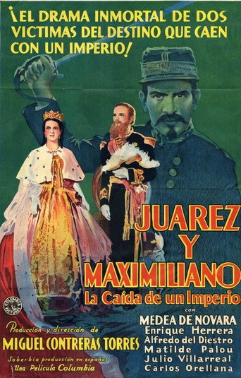 Póster de Juárez y Maximiliano: la caída de un imperio