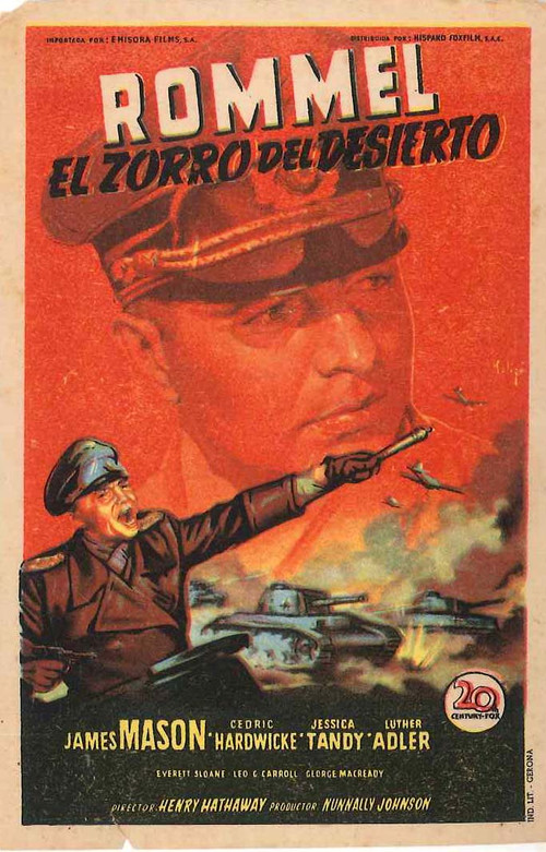 Póster de Rommel, el zorro del desierto
