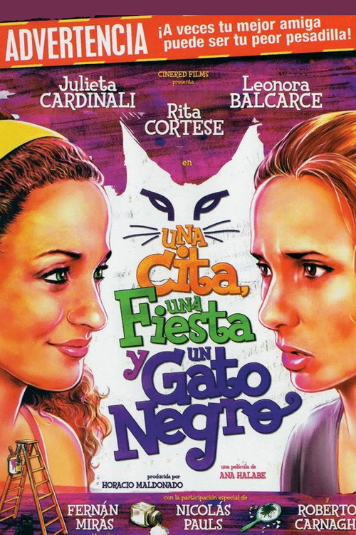 Póster de Una cita, una fiesta y un gato negro