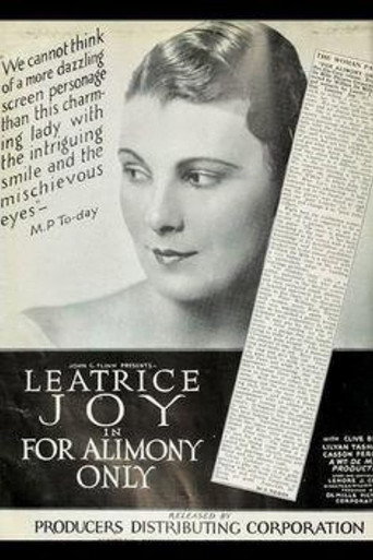 Póster de For Alimony Only