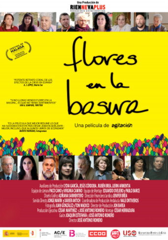Póster de Flores en la basura