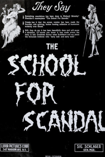 Póster de The School for Scandal