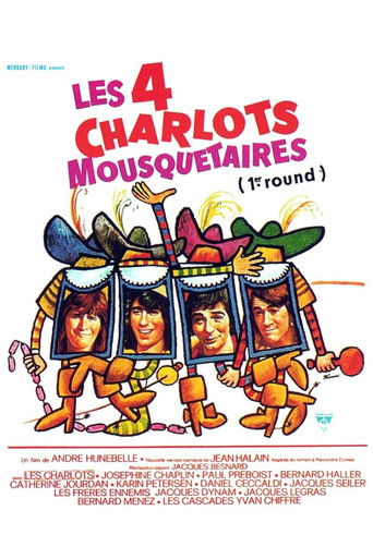Póster de Les Quatre Charlots mousquetaires