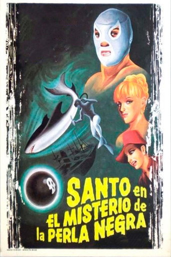 Póster de Santo en el misterio de la perla negra