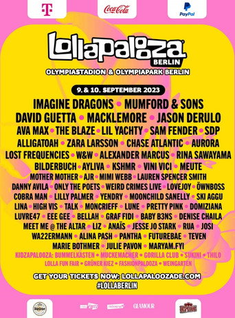 Póster de Imagine Dragons Lollapalooza Berlin