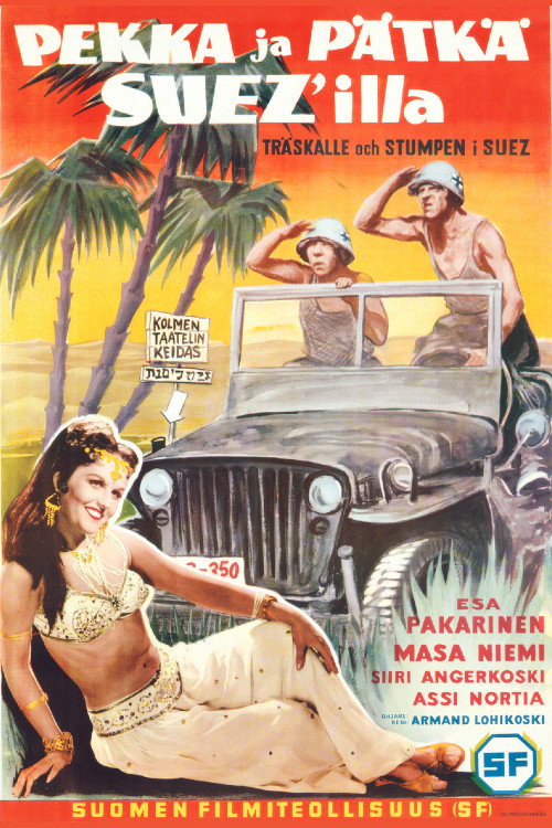 Póster de Pekka ja Pätkä Suezilla