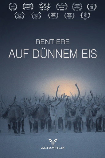 Póster de Rentiere auf dünnem Eis