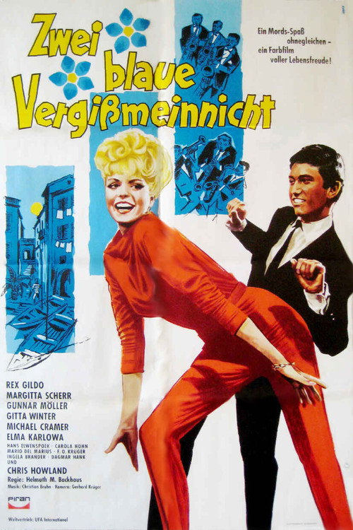 Póster de Zwei blaue Vergissmeinnicht