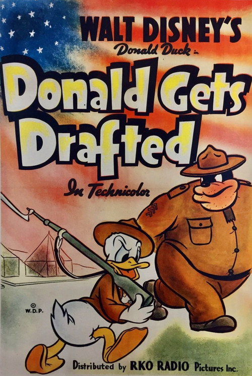 Póster de El pato Donald: Donald se alista en el ejército