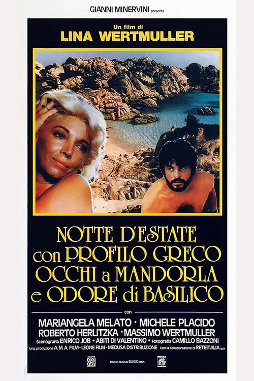 Póster de Notte d'estate con profilo greco, occhi a mandorla e odore di basilico