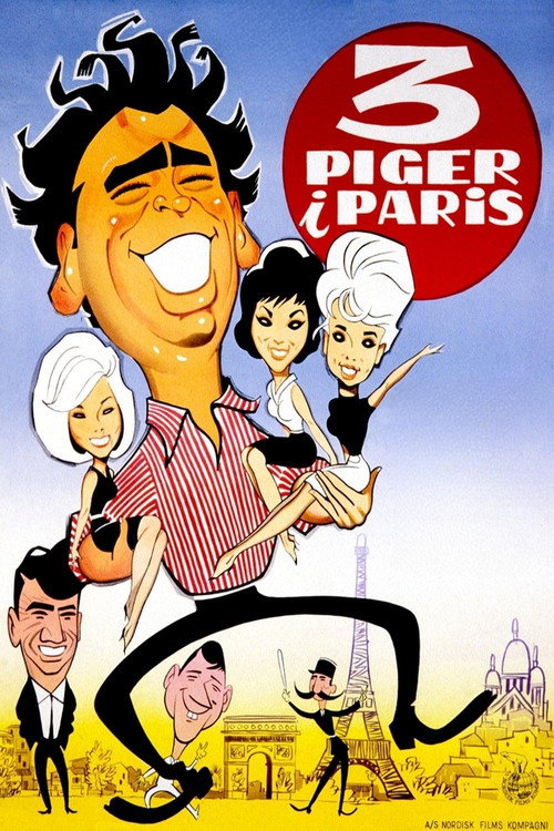 Póster de Tre piger i Paris