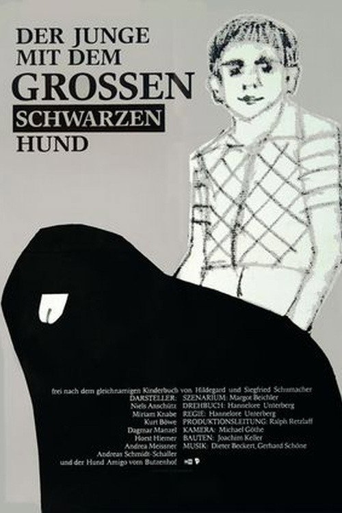 Póster de Der Junge mit dem großen schwarzen Hund
