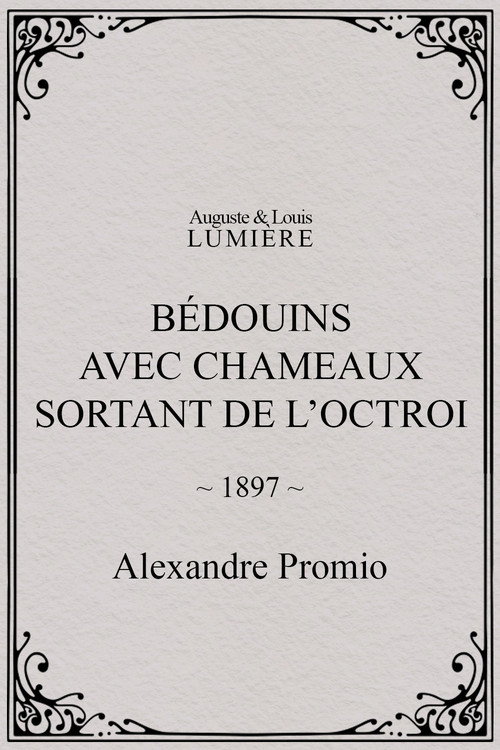Póster de Bédouins avec chameaux sortant de l’octroi