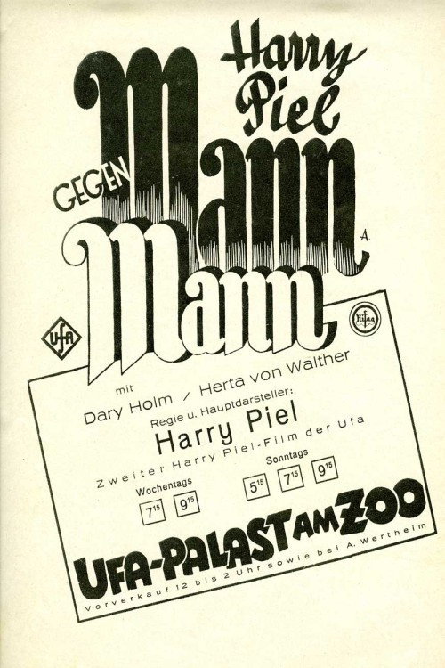 Póster de Mann gegen Mann