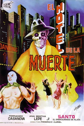 Póster de Santo en el hotel de la muerte