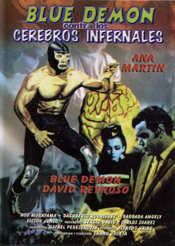 Póster de Blue Demon contra Cerebros Infernales