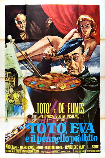 Póster de Totò, Eva e il pennello proibito