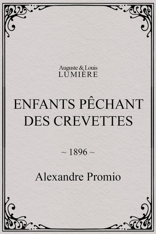 Póster de Enfants pêchant des crevettes