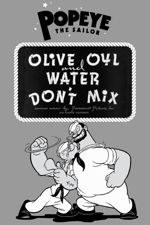 Póster de Olive Oyl and Water Don't Mix