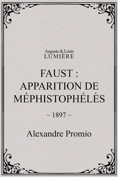 Póster de Faust : apparition de Méphistophélès