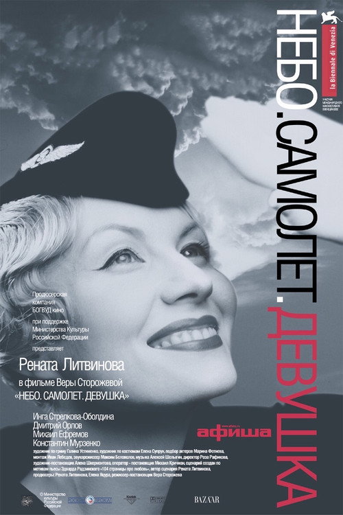 Póster de Небо. Самолёт. Девушка.