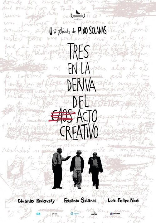 Póster de Tres en la deriva del acto creativo