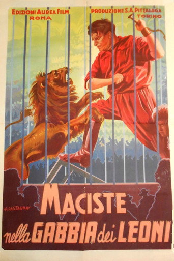 Póster de Maciste nella gabbia dei leoni