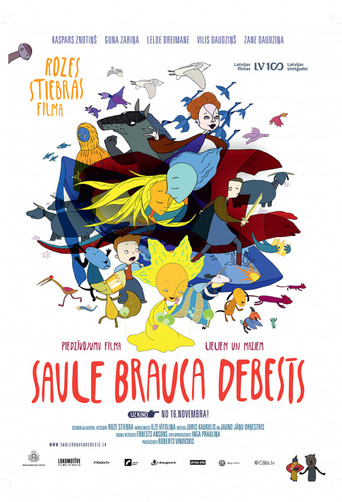 Póster de Saule brauca debesīs