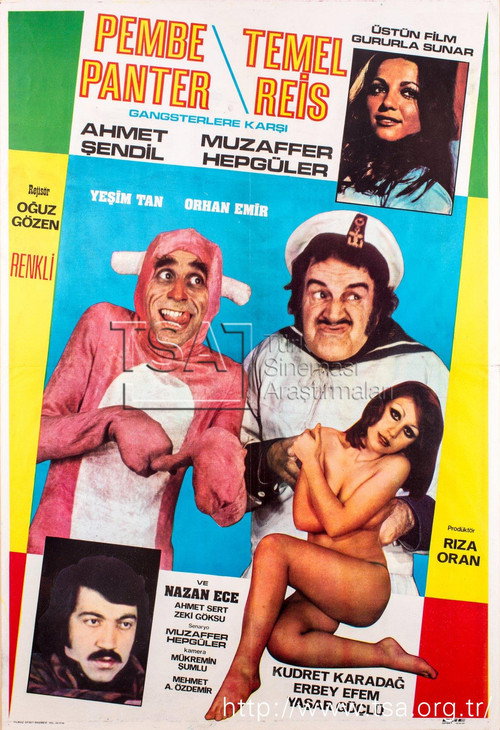 Póster de Pembe Panter ve Temel Reis Gangsterlere Karşı