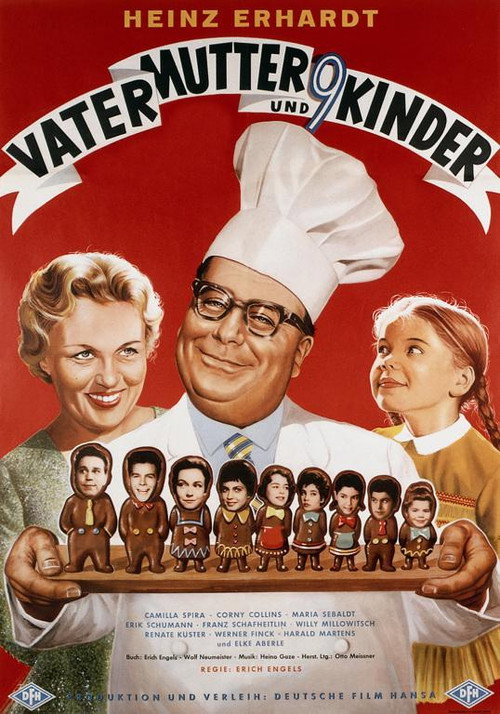 Póster de Vater, Mutter und neun Kinder