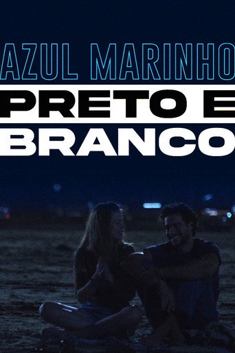 Póster de Azul Marinho Preto e Branco
