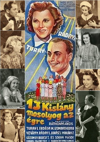 Póster de 13 kislány mosolyog az égre