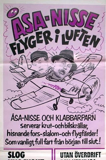 Póster de Åsa-Nisse flyger i luften