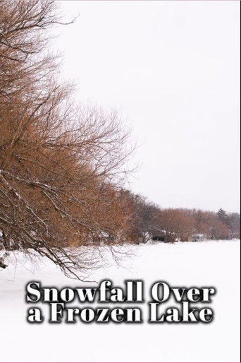 Póster de Snowfall Over a Frozen Lake