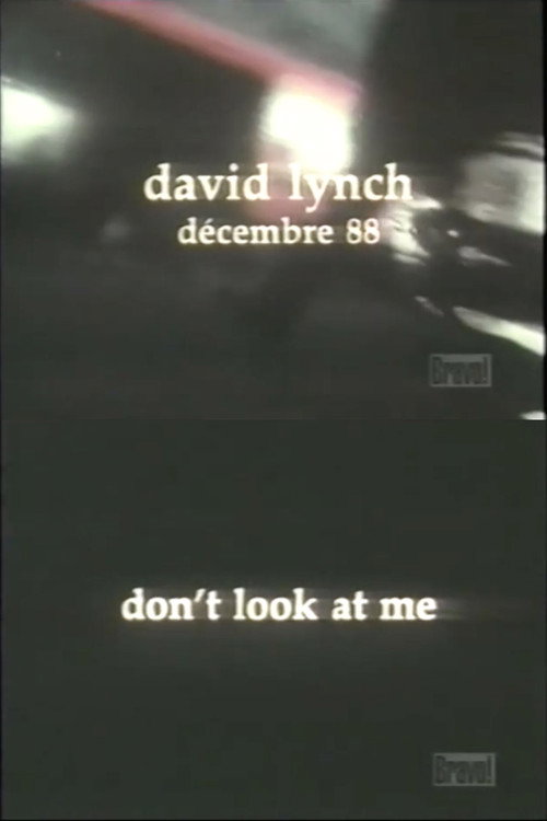 Póster de David Lynch: Don't Look at Me