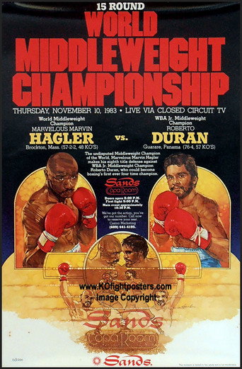 Póster de Marvin Hagler vs Roberto Duran